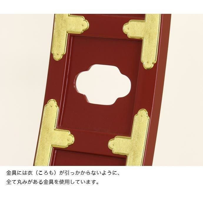 新型略式曲禄【朱塗】 幅53cm×座高45cm 仏具 寺院用椅子 導師椅子 寺院