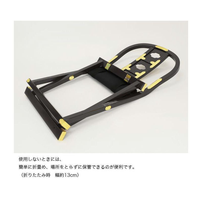 新型略式曲録【黒塗】 幅53cm×座高45cm 仏具 寺院用椅子 導師椅子 寺院