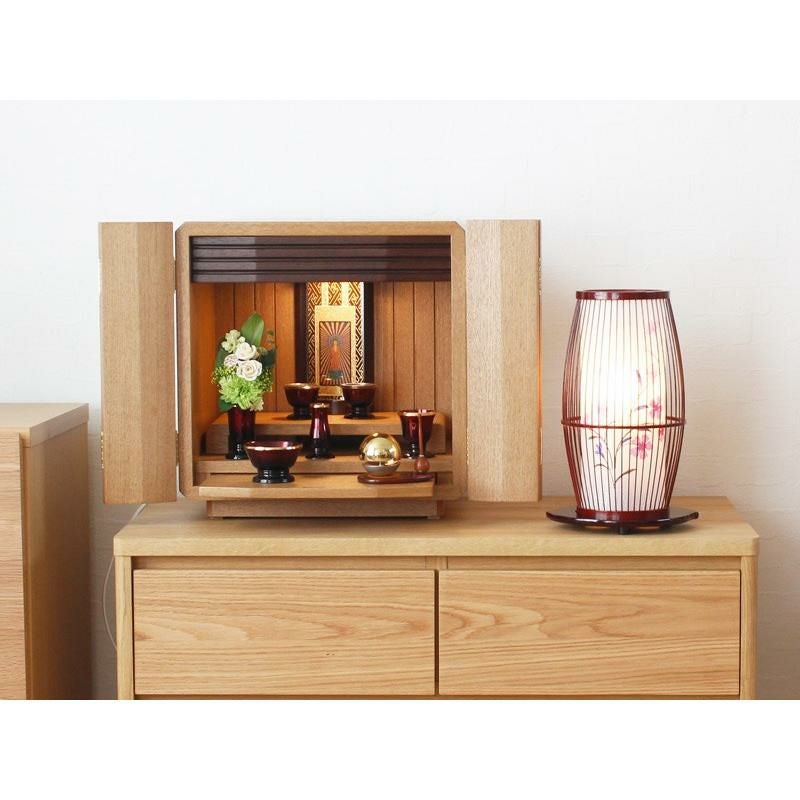 盆提灯 回転灯 (タメ塗) No.2711 (モダン 行灯) 京竹 盆ちょうちん 灯