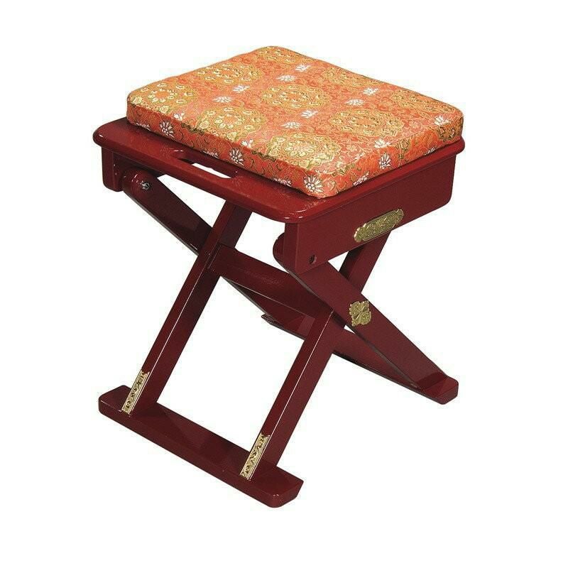 国産 おともにいーす（朱塗・黒塗） 高さ45cm (0780-1011) 寺院用椅子
