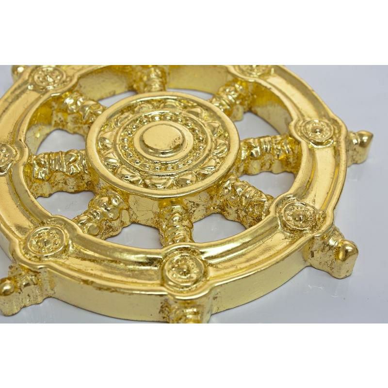 寺院用仏具 宗派紋（定紋）木製【輪宝】8寸(2209-0800) | 仏壇・位牌