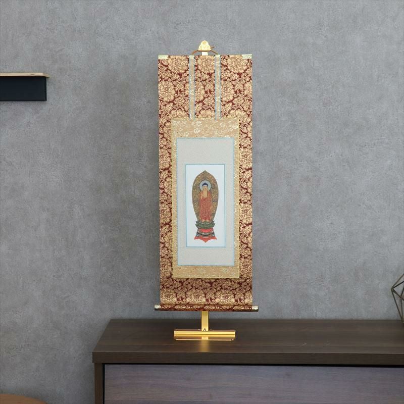 アルミ製 アルマイトメッキ掛け軸台 組立式【大 高さ55.5cm】 掛け軸