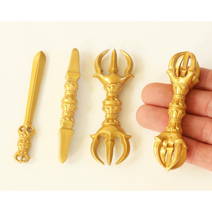 国産 金剛杵4点セット（箱入り） 前具 密教法具 杵形 寺院ギフト用 魔
