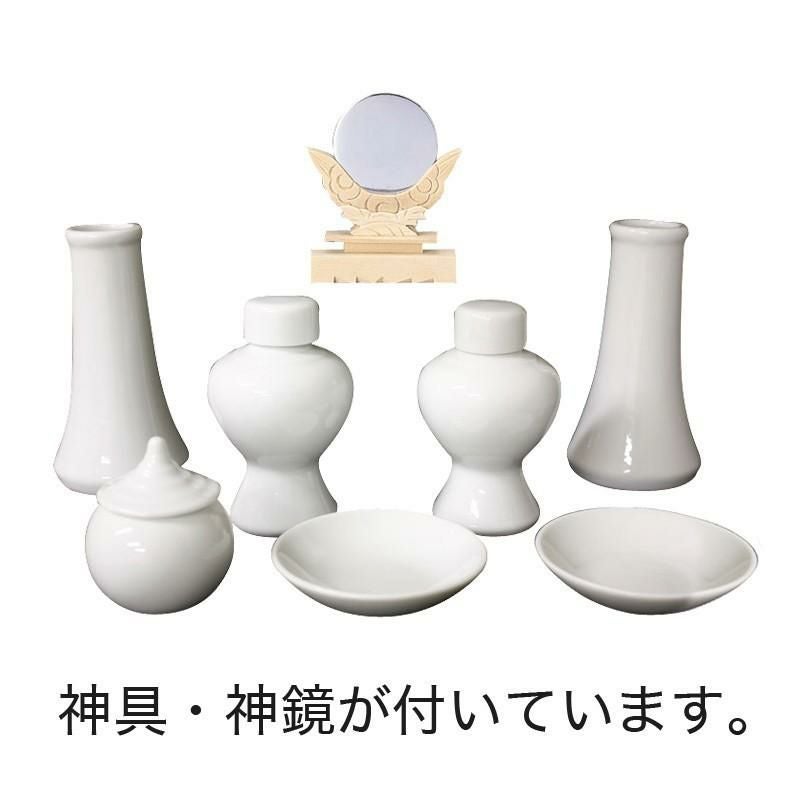 国産高級神棚 白山瓦屋根通し三社・大 No55 （木曽ひのき）日本製 神具