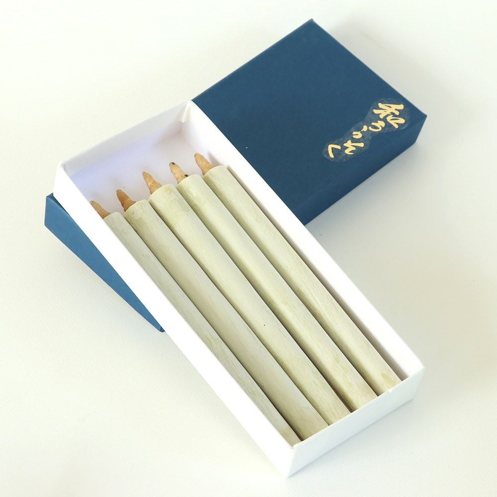 和ろうそく 筒型（手作り）4号（60分） 5本セット / 仏前 仏壇用