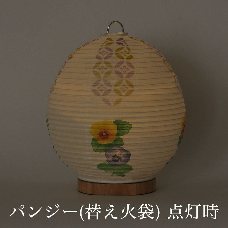 盆提灯 置き型 白紋天 No.1185 (岐阜提灯 初盆用 コードレス LED)/盆
