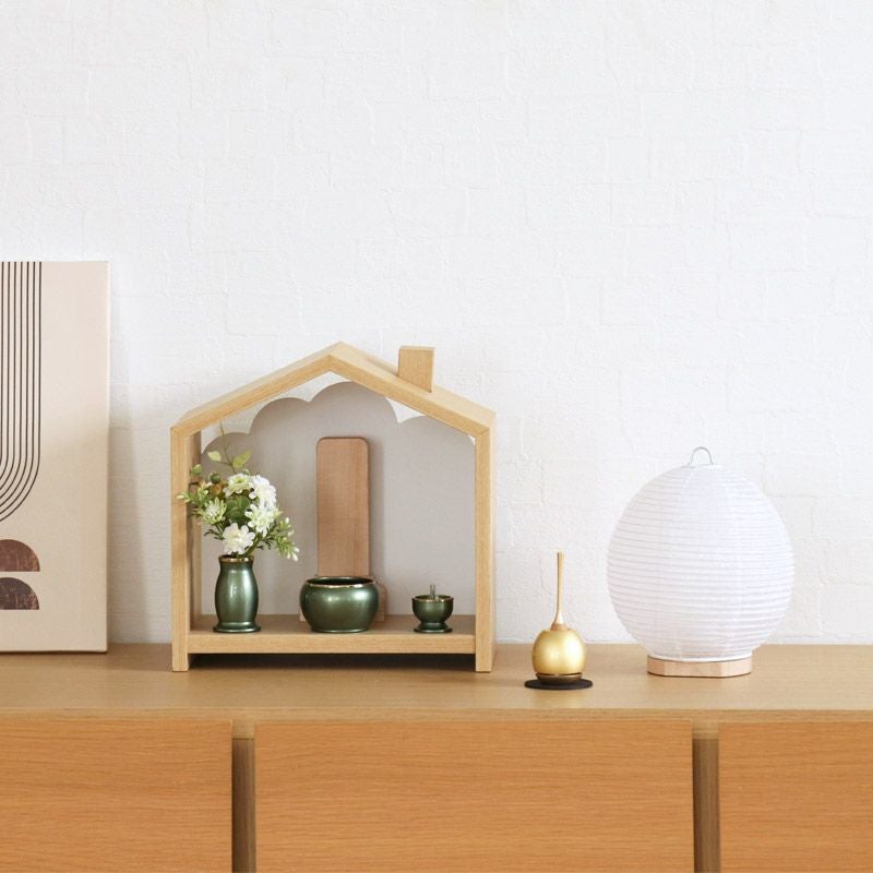 盆提灯 置き型 白紋天 No.1185 (岐阜提灯 初盆用 コードレス LED)/盆