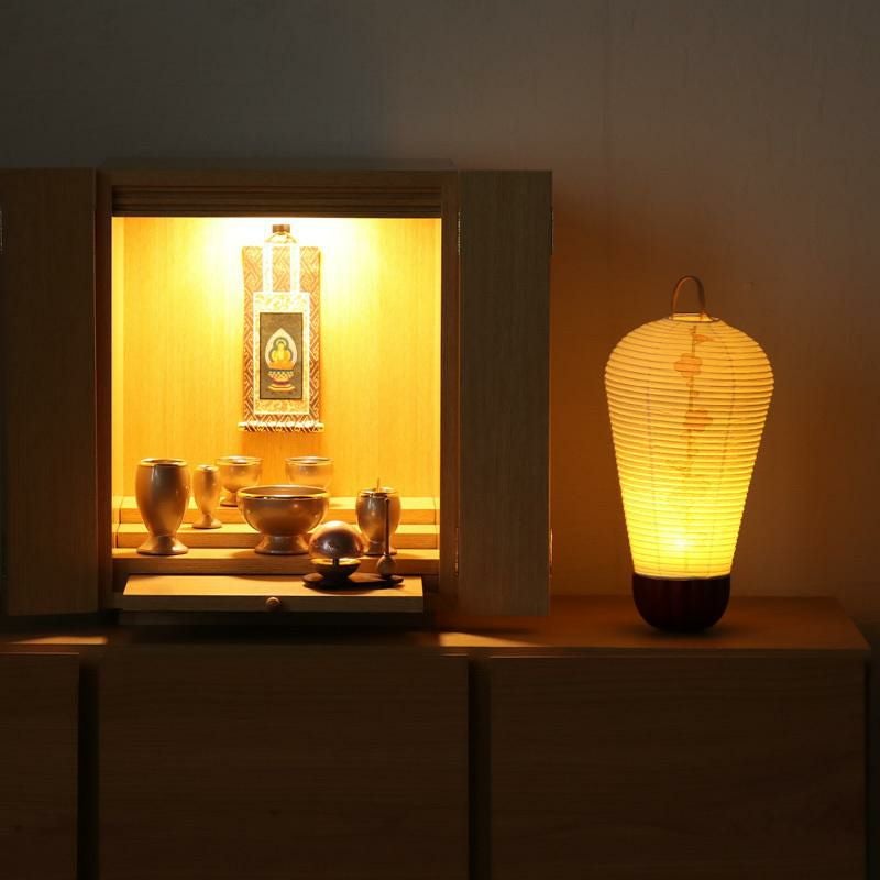 盆提灯 美濃和紙 岐阜 さくら・菊紋様 m37344 m37620 LED コードレス