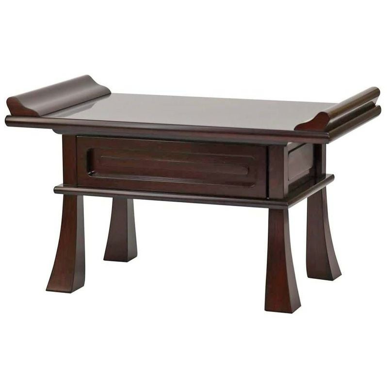 経机 紫檀調・黒檀調・ケヤキ調 16号 幅48cm 仏具 仏壇用机 仏前机