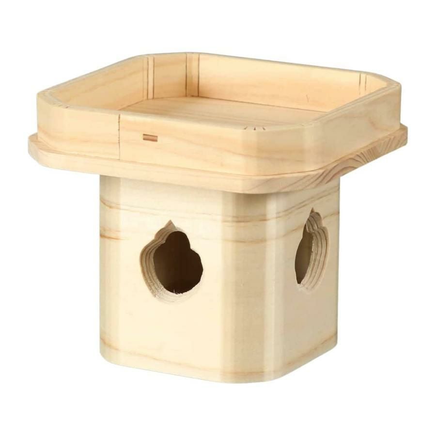 三宝 4寸 （ひのき） 神棚 神具 鏡餅 御供 祭壇 供物台 三方 お札