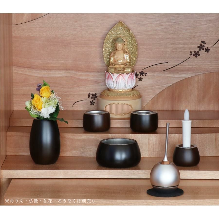 仏具 5点セット木製 「こだち」 5具足 モダン仏具 仏壇 仏具セット