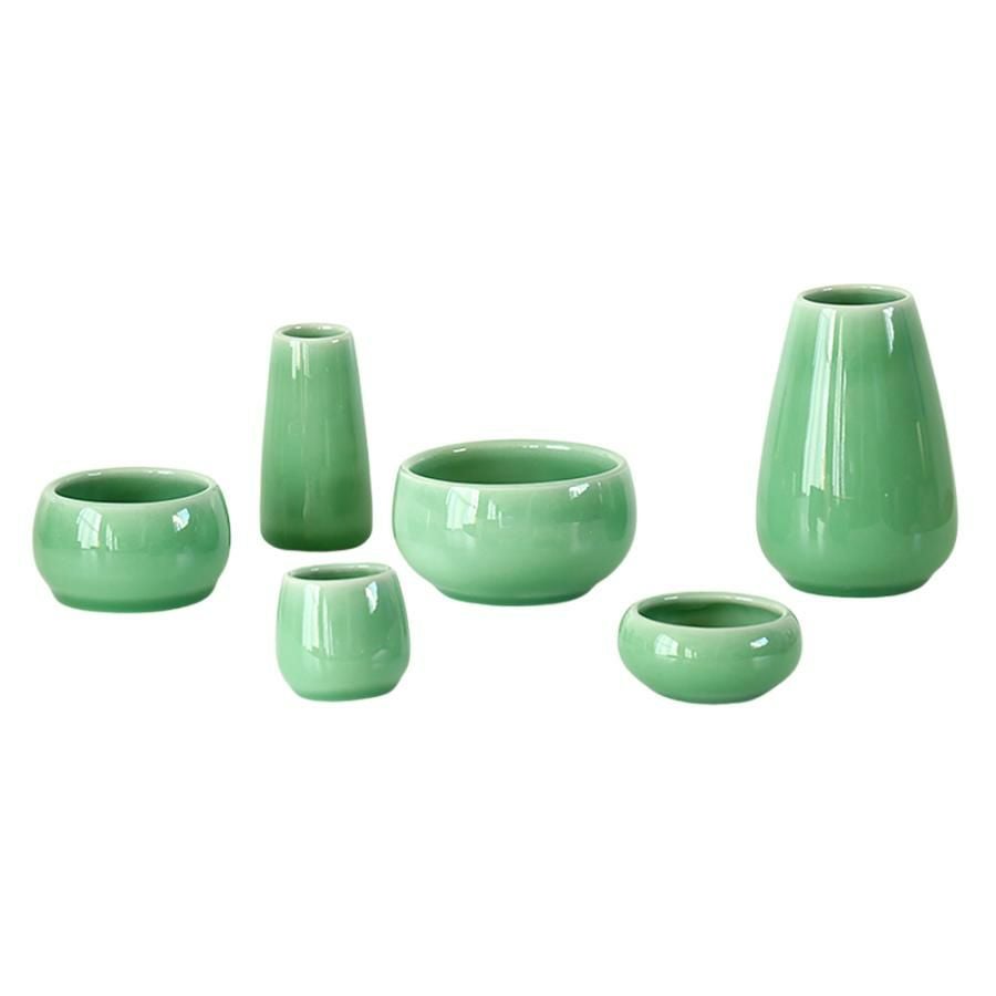 仏具 6点セット 陶器 「もみじ」 6具足 選べる5色 セトモノ モダン