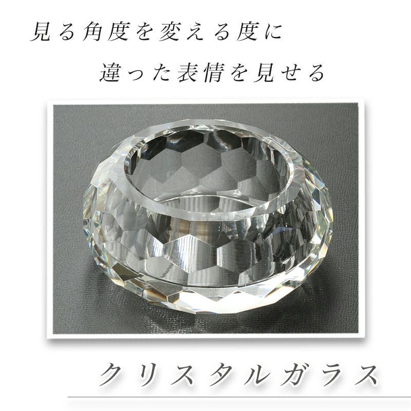 仏具 セット クリスタルガラス製 「クリア」2.5寸 5具足 モダン 仏壇