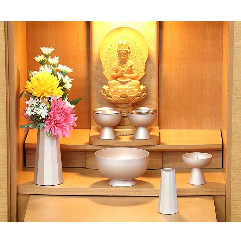 モダン仏具【6点】「セレス 3.0寸」6具足 仏具セット 真鍮製 北欧