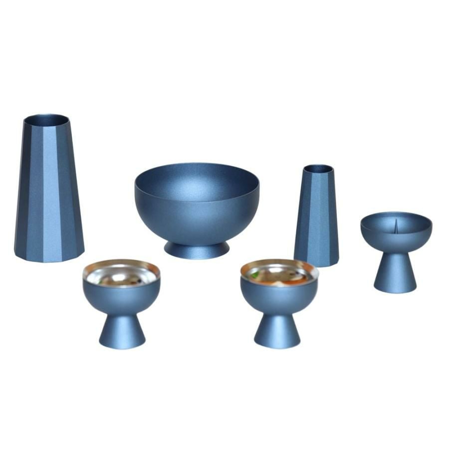 モダン仏具【6点】「セレス 3.0寸」6具足 仏具セット 真鍮製 北欧