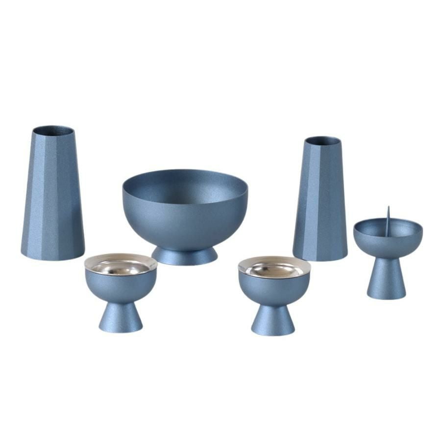 モダン仏具【6点】「セレス 2.5寸」6具足 仏具セット 真鍮製 北欧