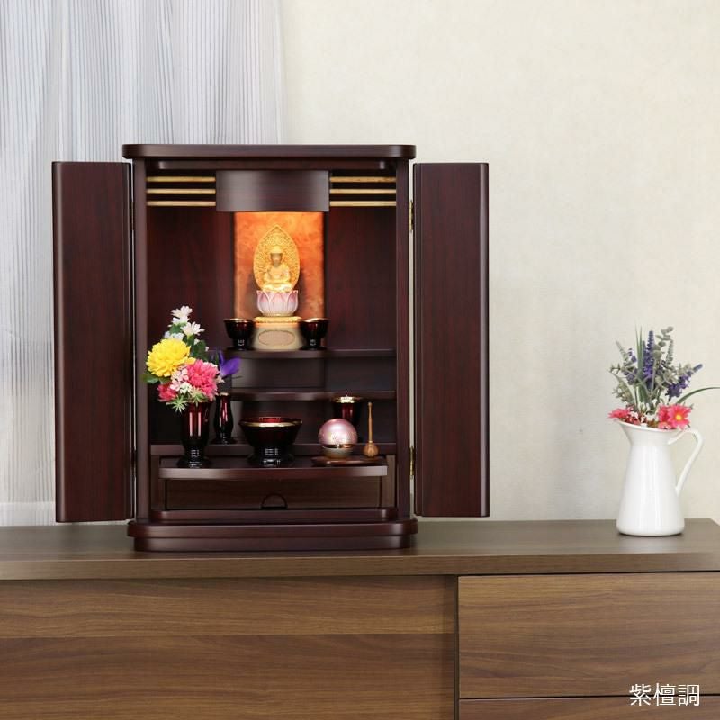 ミニ仏壇 「クラウン18号」 3色 家具調 モダン コンパクト おしゃれ