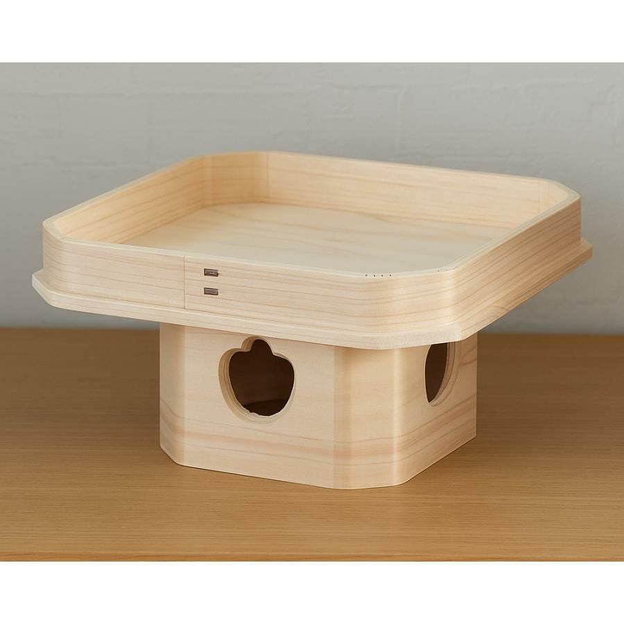 遠山三宝 5寸 （ひのき） 神棚 神具 鏡餅 御供 祭壇 供物台 三方 お札