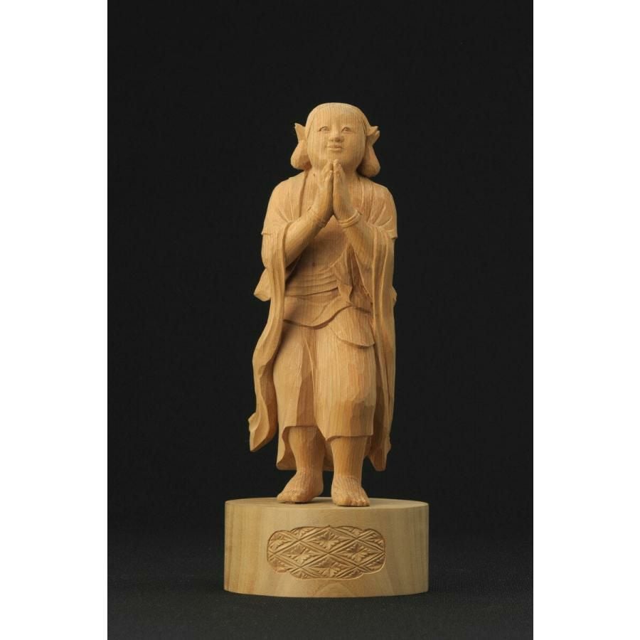 仏像 松久朋琳作 童子 9.5寸 桧 | 仏壇・位牌・神棚のなーむくまちゃん工房