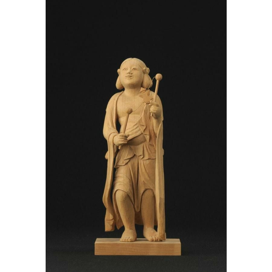 仏像 松久朋琳作 童子 9寸 桧 | 仏壇・位牌・神棚のなーむくまちゃん工房