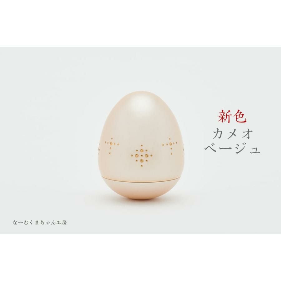 たまご型のちいさな骨壺【たまごころ TAMAGOCORO】（墨色・金砂