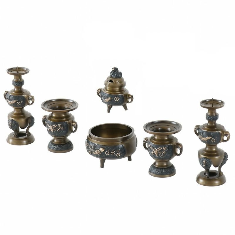 亀型金属香炉 花模様彫刻 金属製時代のポータブル燭台、レトロで貴重、仏具の骨董品 000000003429-02.jpg?size=l&w=