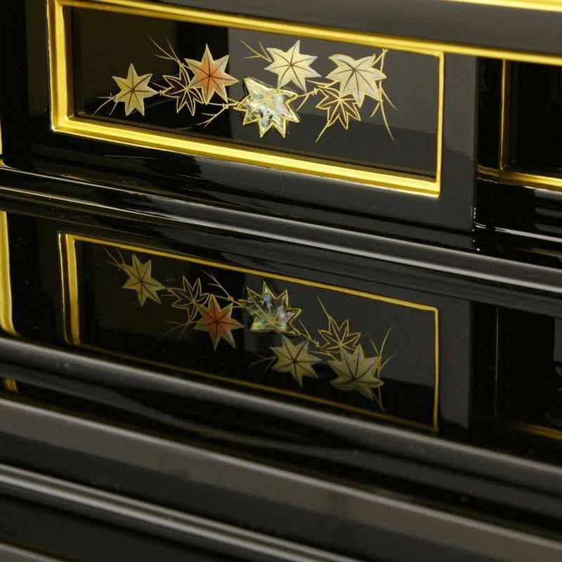 金仏壇 弥生21号 紅葉蒔絵入り（88-2） 幅 42.5cm 浄土真宗 本願寺派