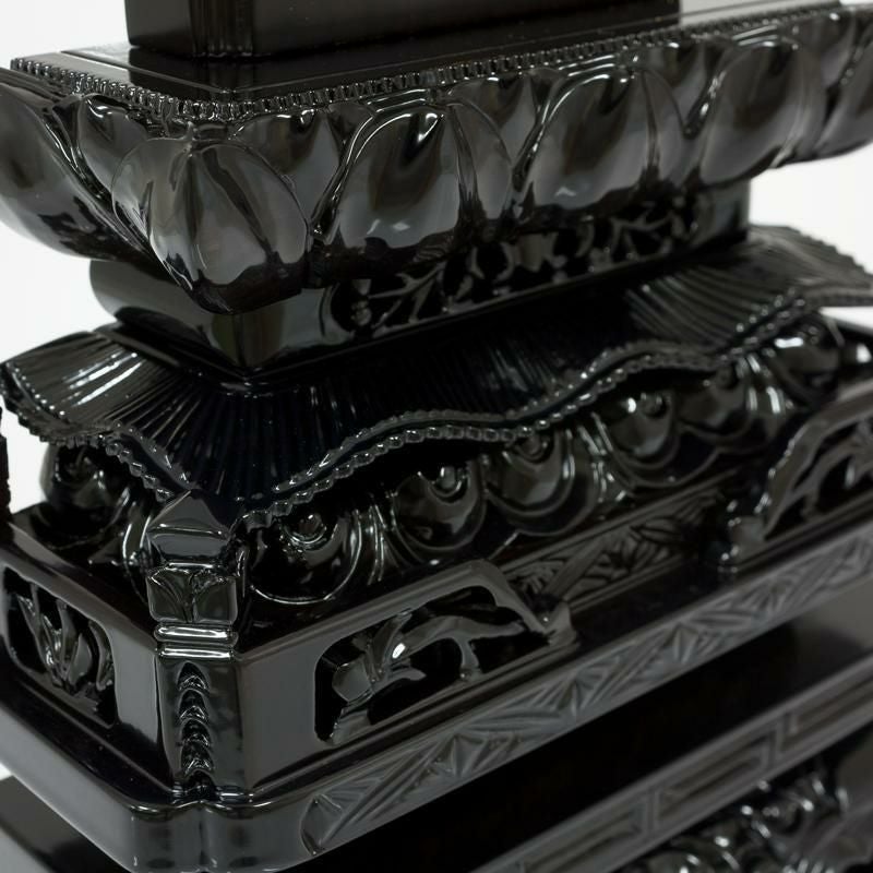 唐木位牌 黒壇 紫壇 「切高欄(きりこうらん)」 4.0寸・4.5寸・5.0寸