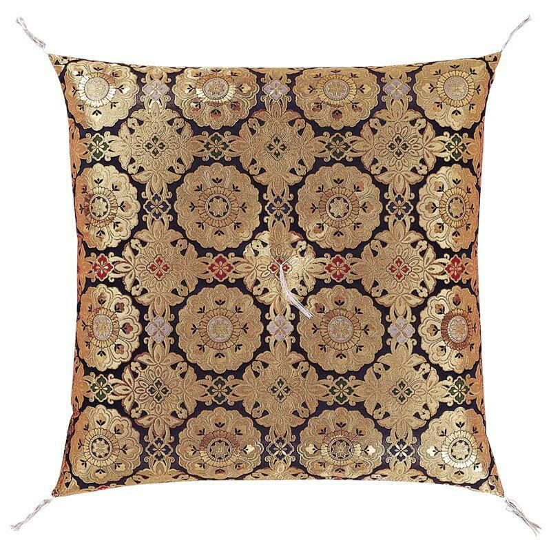 仏壇 座布団 御前座布団 「茶胴四釜 赤」 No.49 金襴/仏間用 仏前 お寺