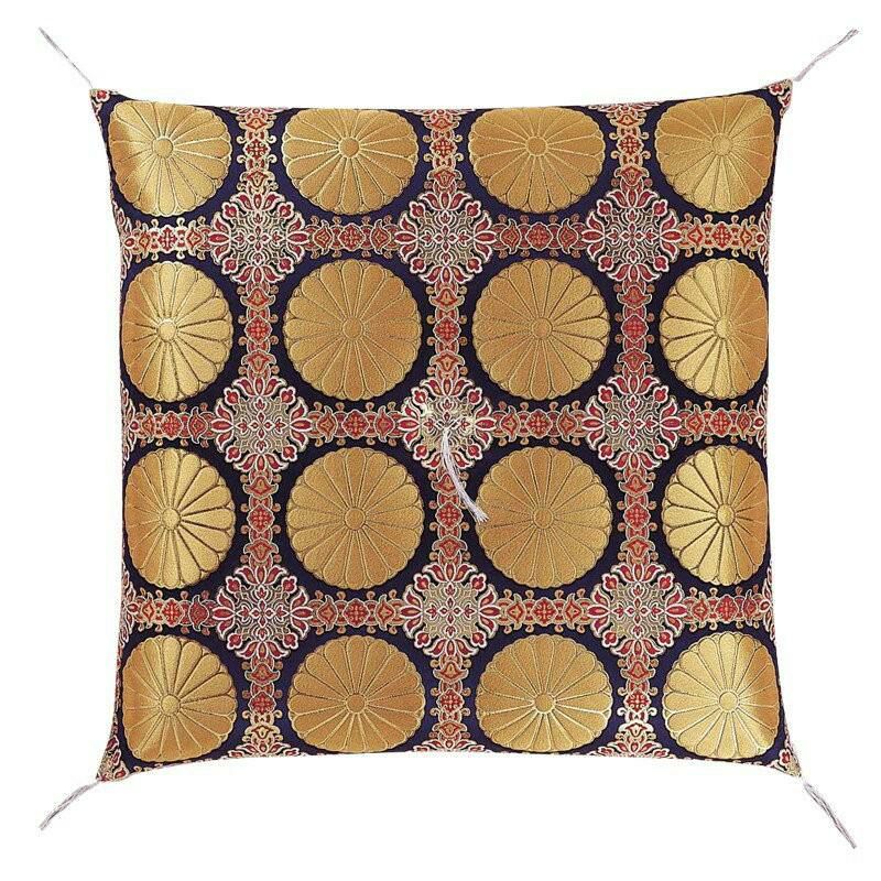 仏壇 座布団 御前座布団 「茶胴四釜 赤」 No.49 金襴/仏間用 仏前 お寺