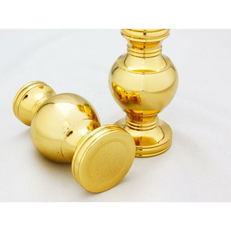 華鋲（けびょう） 真鍮 1対【金メッキ】 2.3寸 お東 浄土真宗東大谷派