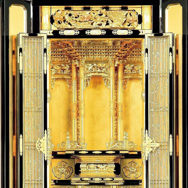 金蘭の仏壇 唐木仏壇 金蘭 本黒檀 (お仏壇本体のみ)｜三善堂オンラインショップ