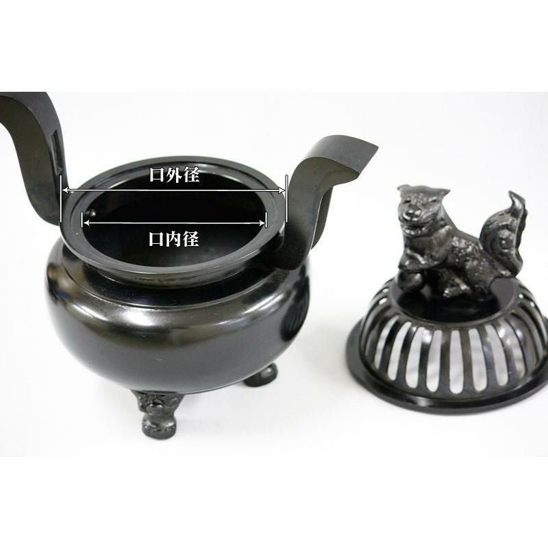 受注生産品につき返品不可※【寺院用仏具】【単品】香炉（象掛）黒色 8