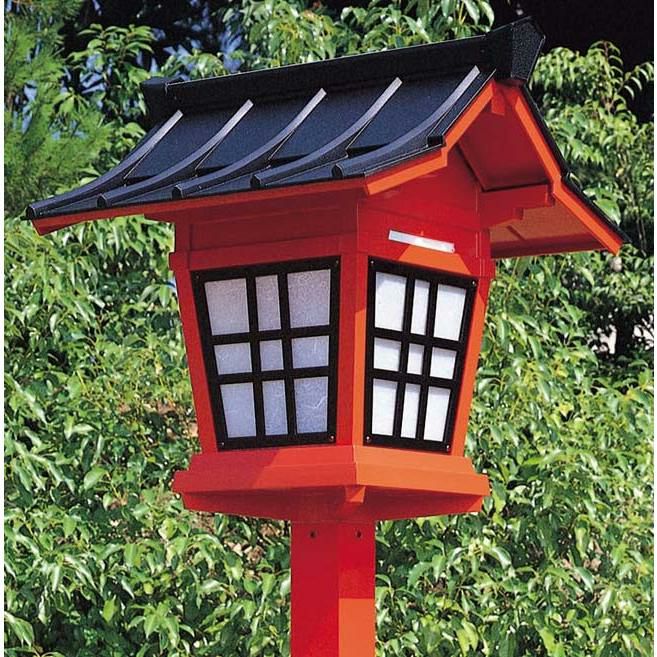 灯籠　他1つ出品中 献灯篭 神社用献灯篭アルミニウム製 （朱色） 燈籠 献灯台 燈篭 神社