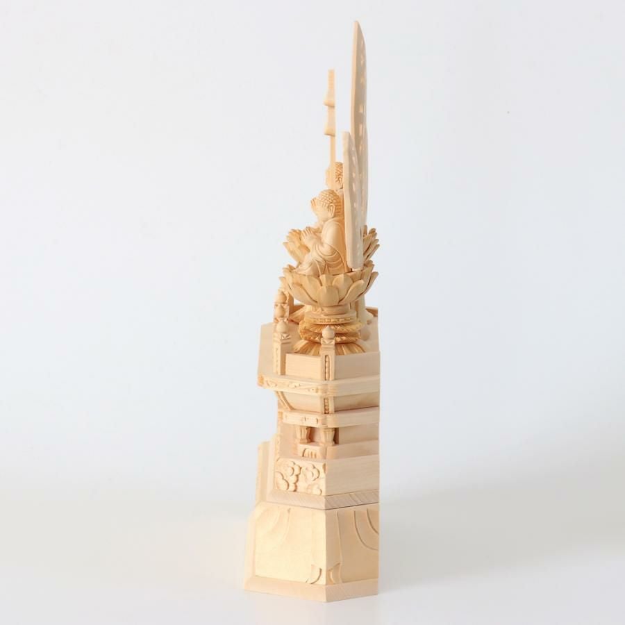 仏像 【桧木(ヒノキ)】 三宝尊 1.2寸（高さ：300mm） 釈迦如来 多宝