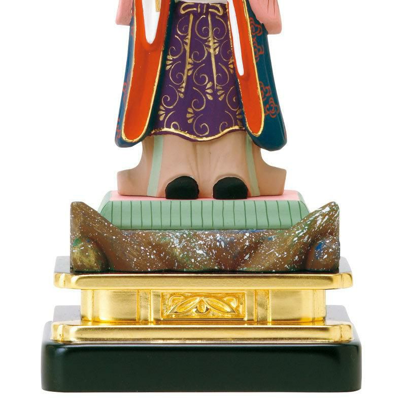 仏像 【木製】 彩色 子安鬼子母神 4.0寸（高さ：215mm） 木彫 きしも