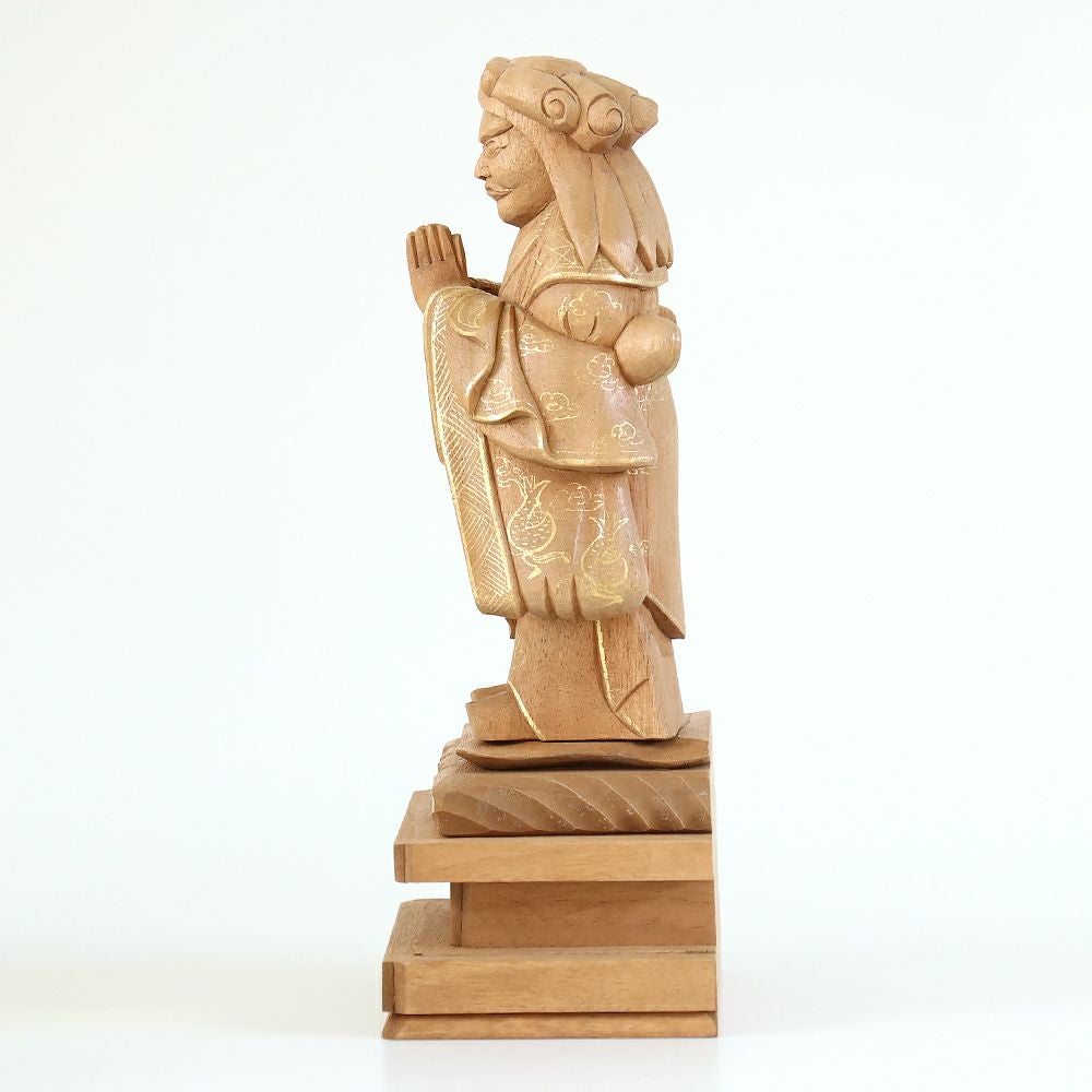【セール・新品】 中山鬼子母神　金泥　紅檀　総高さ約32.5㎝　鬼子母神 総白木 中山鬼子母神 3.5寸～5.0寸 | 激安仏壇仏具の販売なら