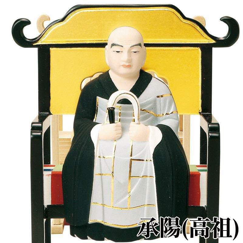 仏像 【木製】 彩色 承陽大師・常済大師（高祖・太祖) 2.5寸 （高さ