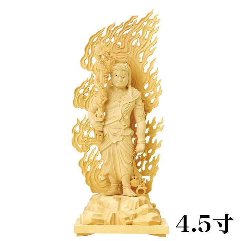 【さらに値下げ・新品】 不動明王　柘植　総高さ約25.5cm　上彫　不動　台座付 000000004709-01.jpg?size=l&w=