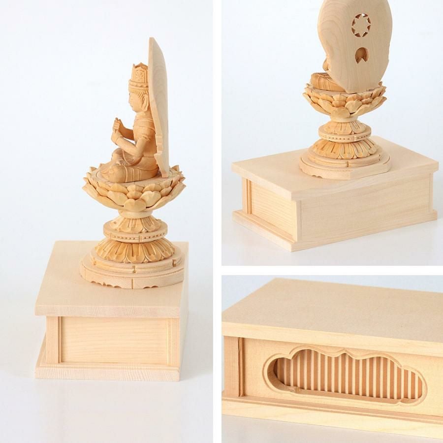 桧木製 四角仏像台【中サイズ】幅12.5cm お位牌 | 仏壇・位牌・神棚の