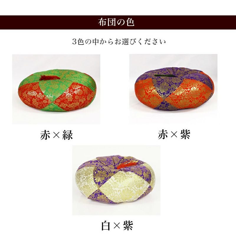 木魚セット【本楠 上彫り】 5寸 （布団8寸、撥（バイ）6号） 仏具 バチ