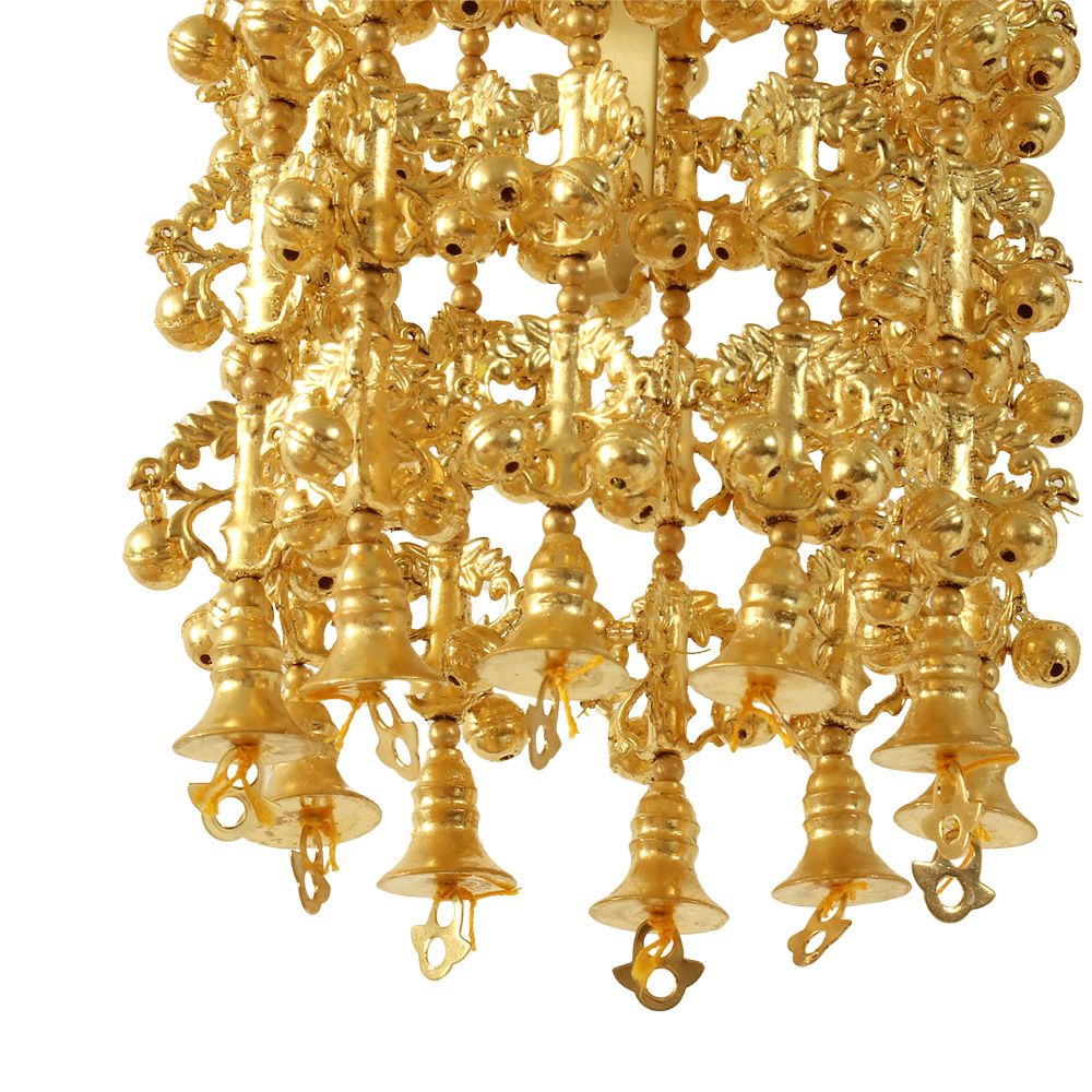 極上深笠 三枠総鈴瓔珞（ようらく ヨウラク 珱珞） （1対） 純金箔 5寸