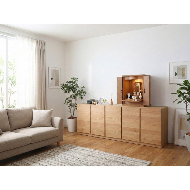 モダンミニ仏壇 「マロン20号」（本体のみ）/家具調仏壇 コンパクト