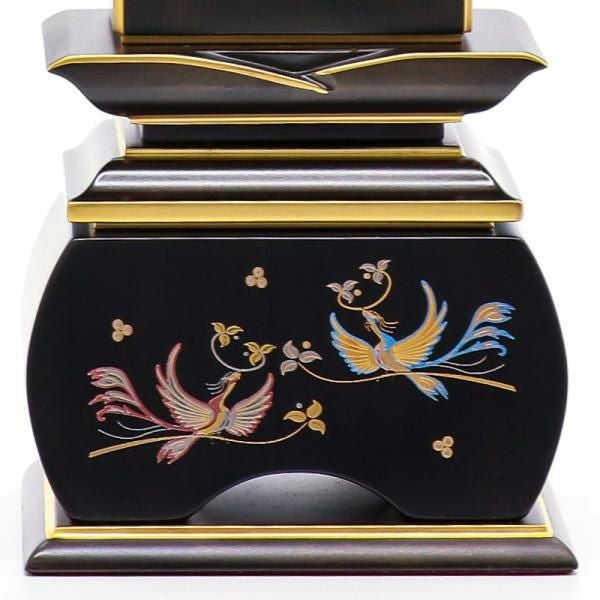 位牌 モダン 繰出し位牌「鳳凰（唐木）」5.0寸(高さ:23.7cm) 唐木