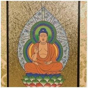 お釈迦様掛け軸 掛け軸 オリジナル掛軸 「臨済宗妙心寺派」 70代（高さ39cm） 釈迦如来