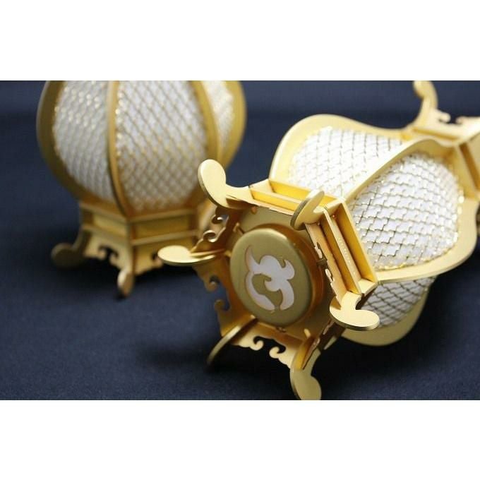吊灯籠(吊り灯篭) 真鍮 利休型（利久形） 中 直径 8cm 1対 [消し