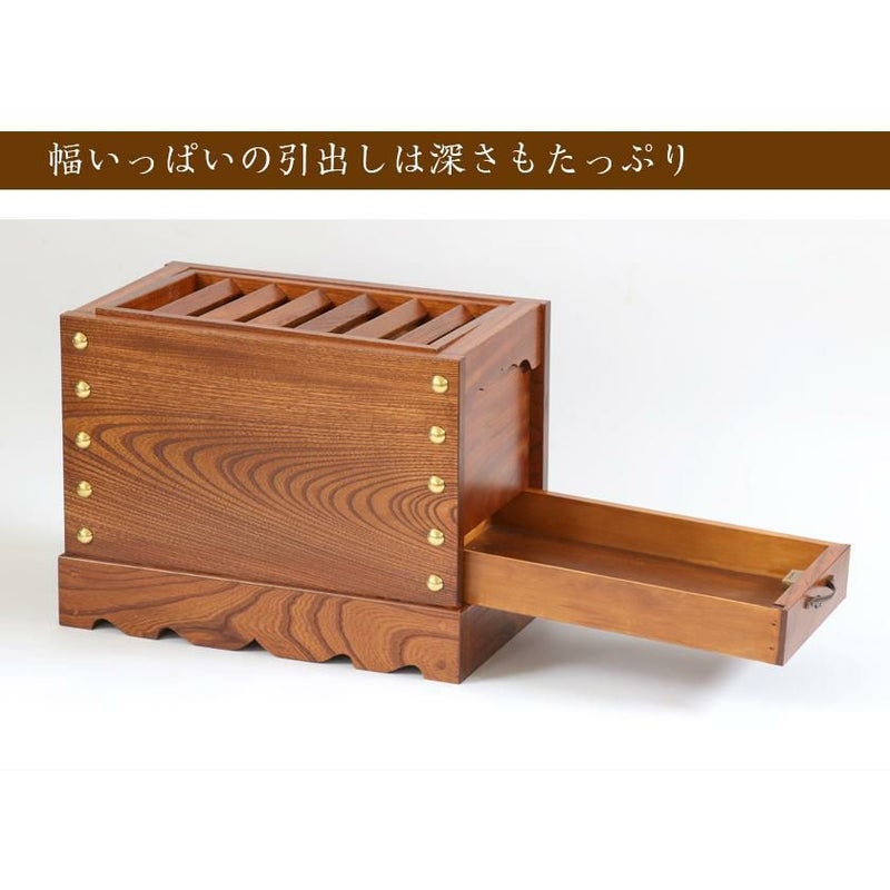 ケヤキ製 箱型賽銭箱 1尺5寸（幅46cm） 日本製 国産 寺院 社寺 神社 