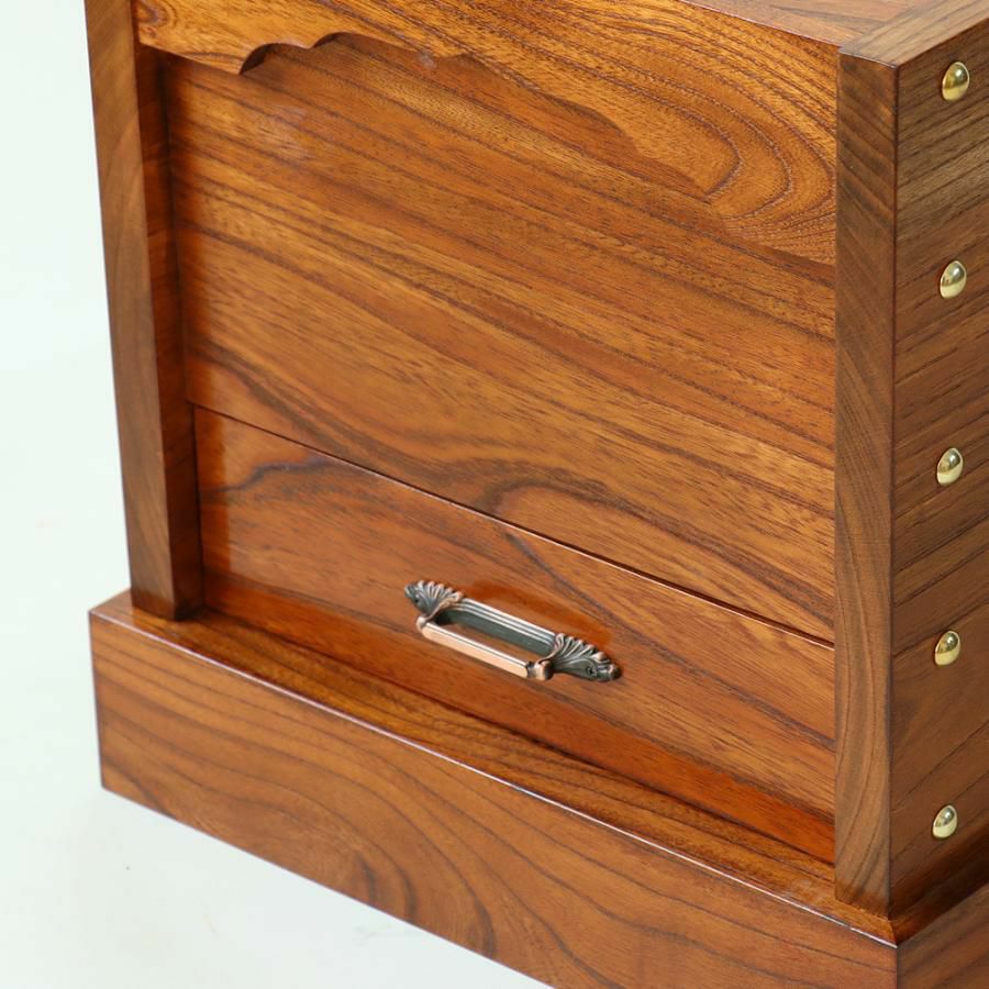 ケヤキ製 箱型賽銭箱 2尺（幅60cm） 日本製 国産 寺院 社寺 神社