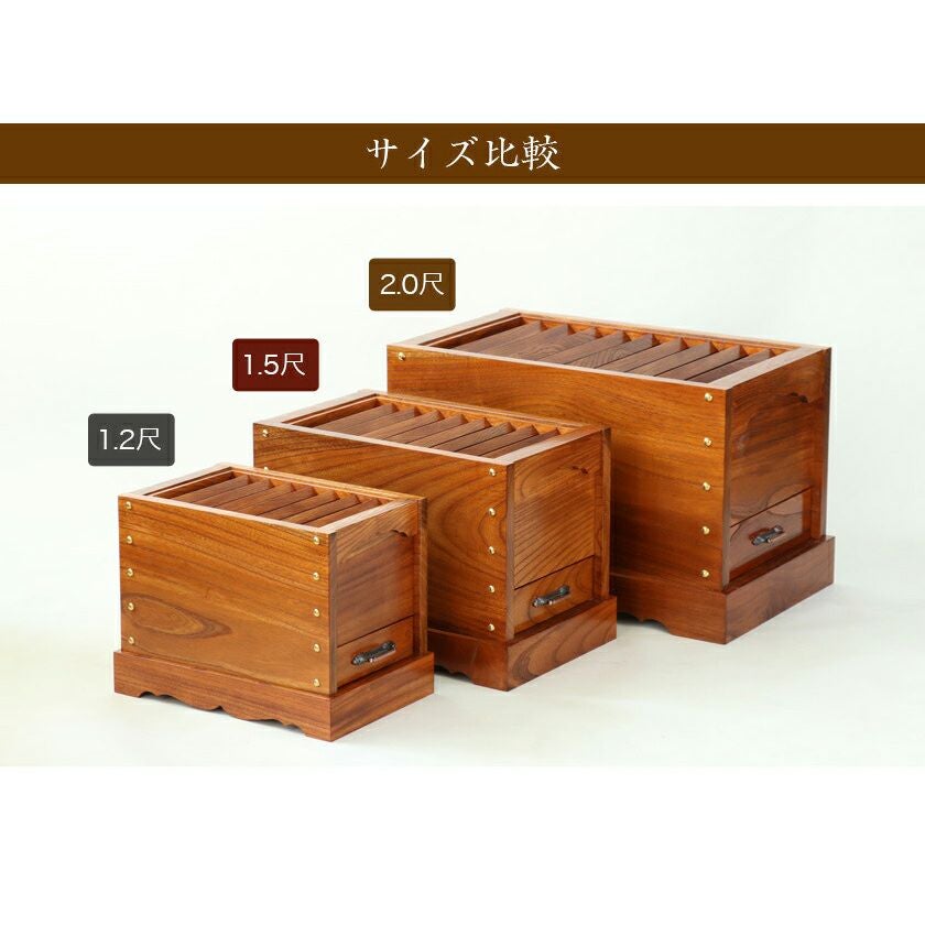 ケヤキ製 箱型賽銭箱 2尺（幅60cm） 日本製 国産 寺院 社寺 神社