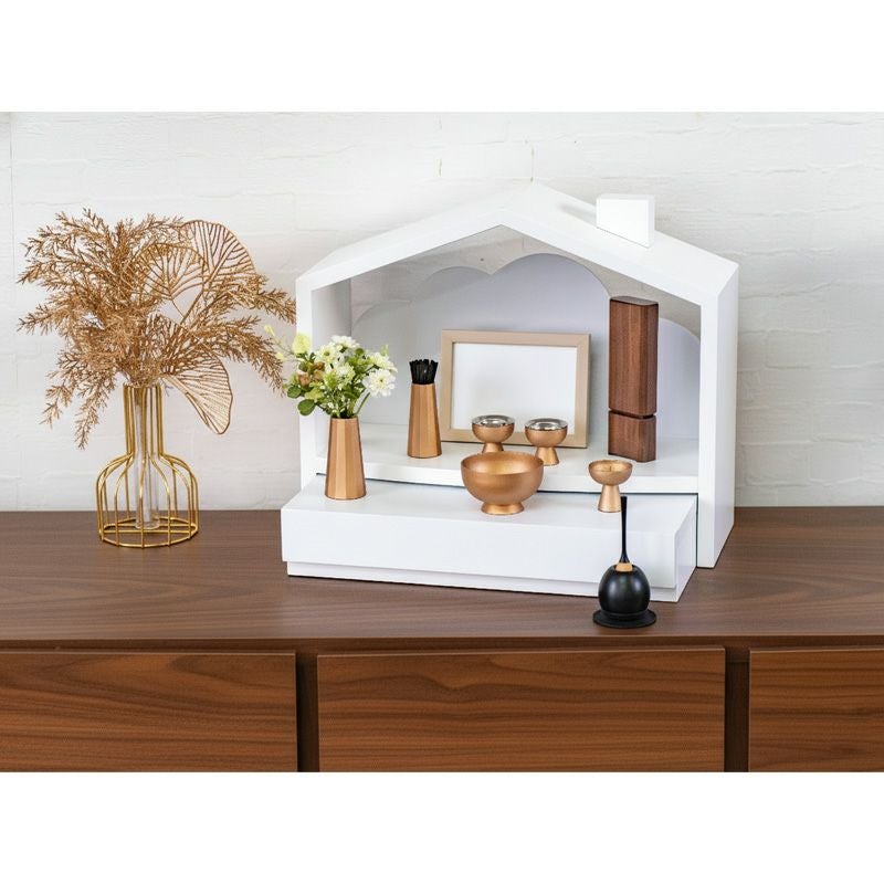 北欧風 おうち型 ミニ仏壇「天の舞 - ten no mai -」仏具セット セレス